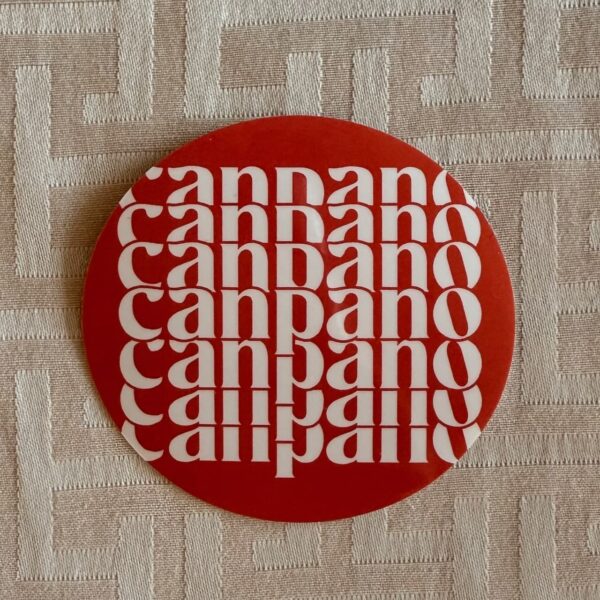 Orange sticker